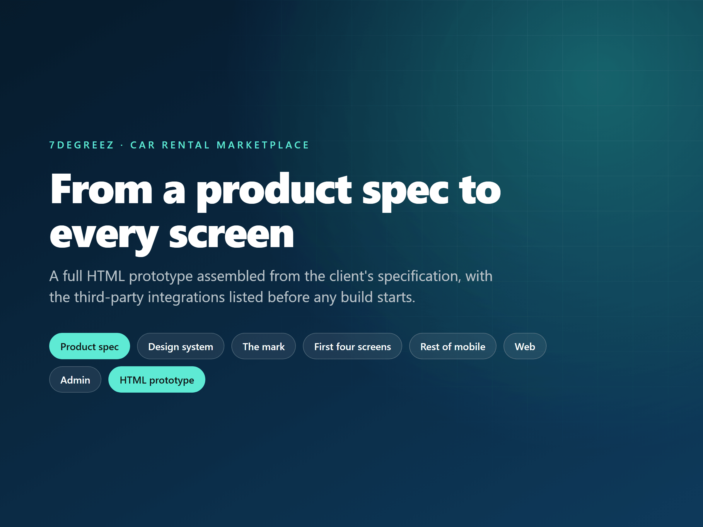 Where it started: from a product spec to every screen