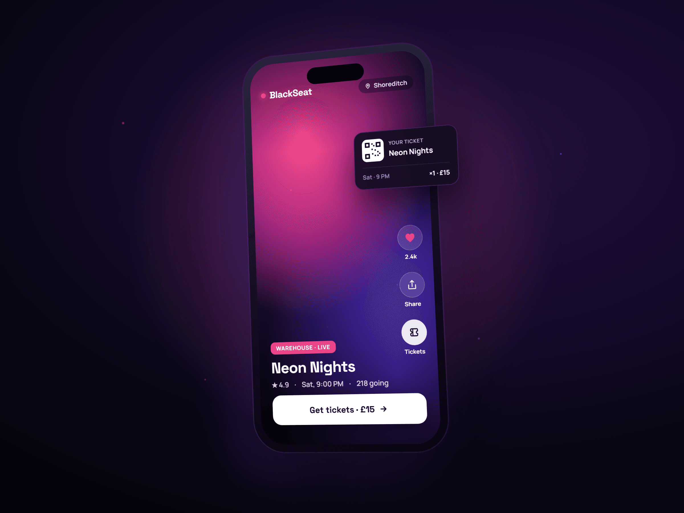 BlackSeat — Social Event Ticketing