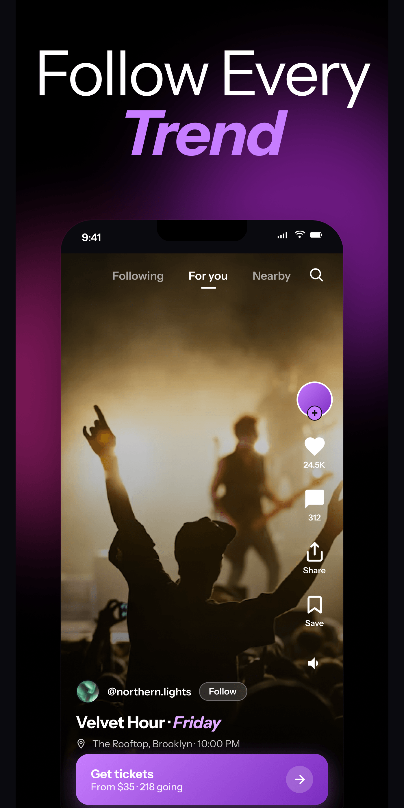Vertical Video Event Feed
