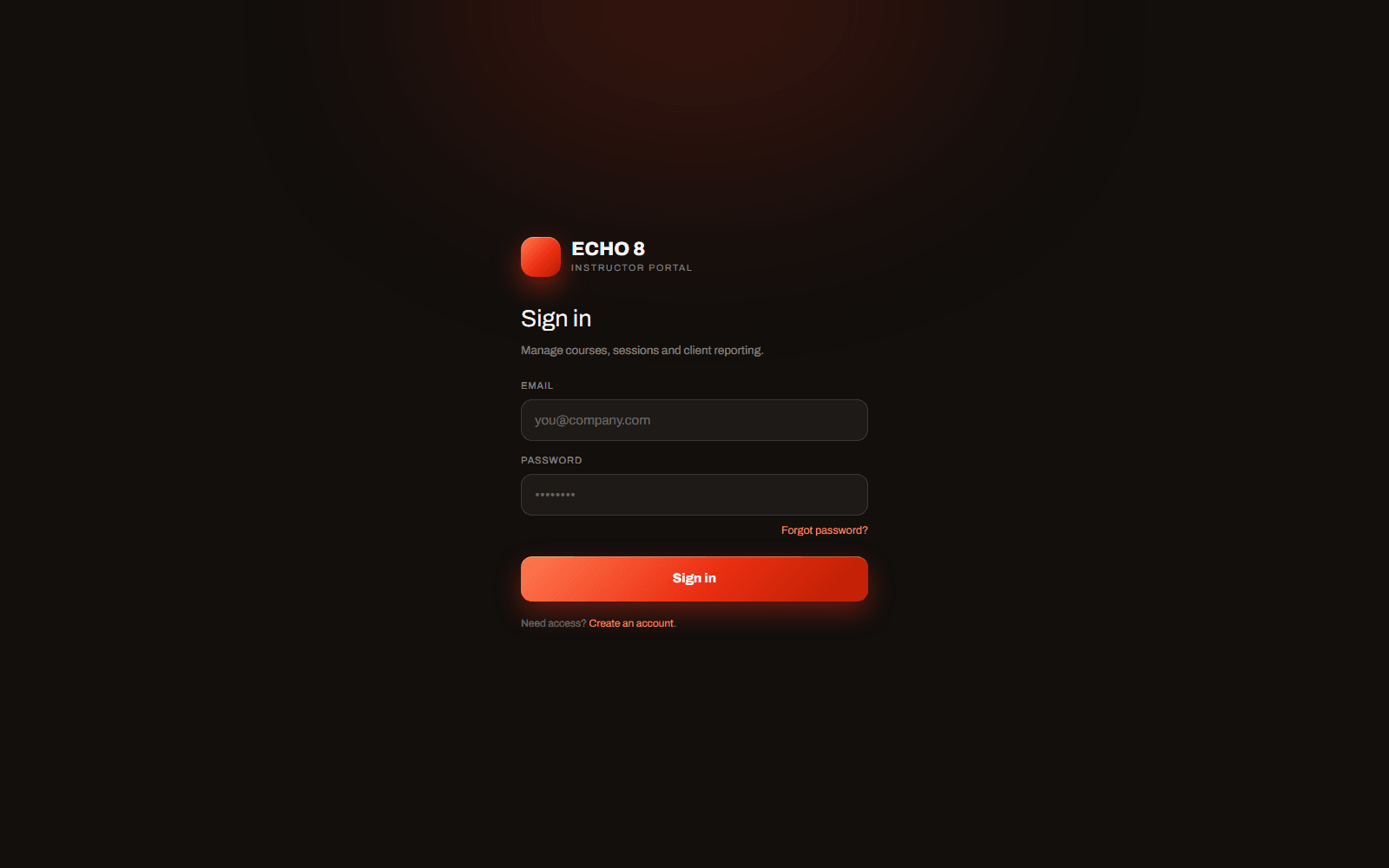 Echo 8 Instructor Portal