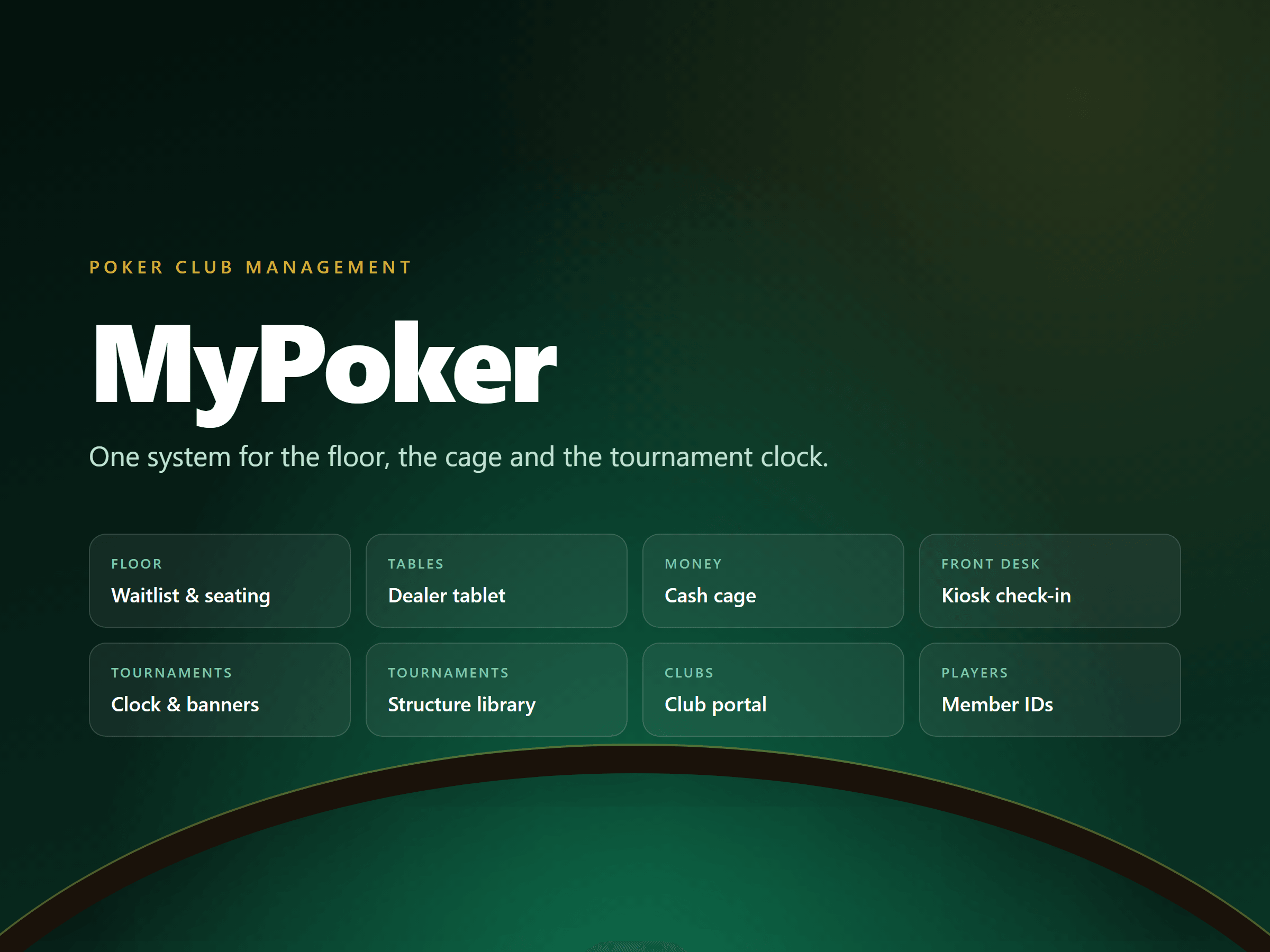 MyPoker — Poker Club Management Platform - Hero Image