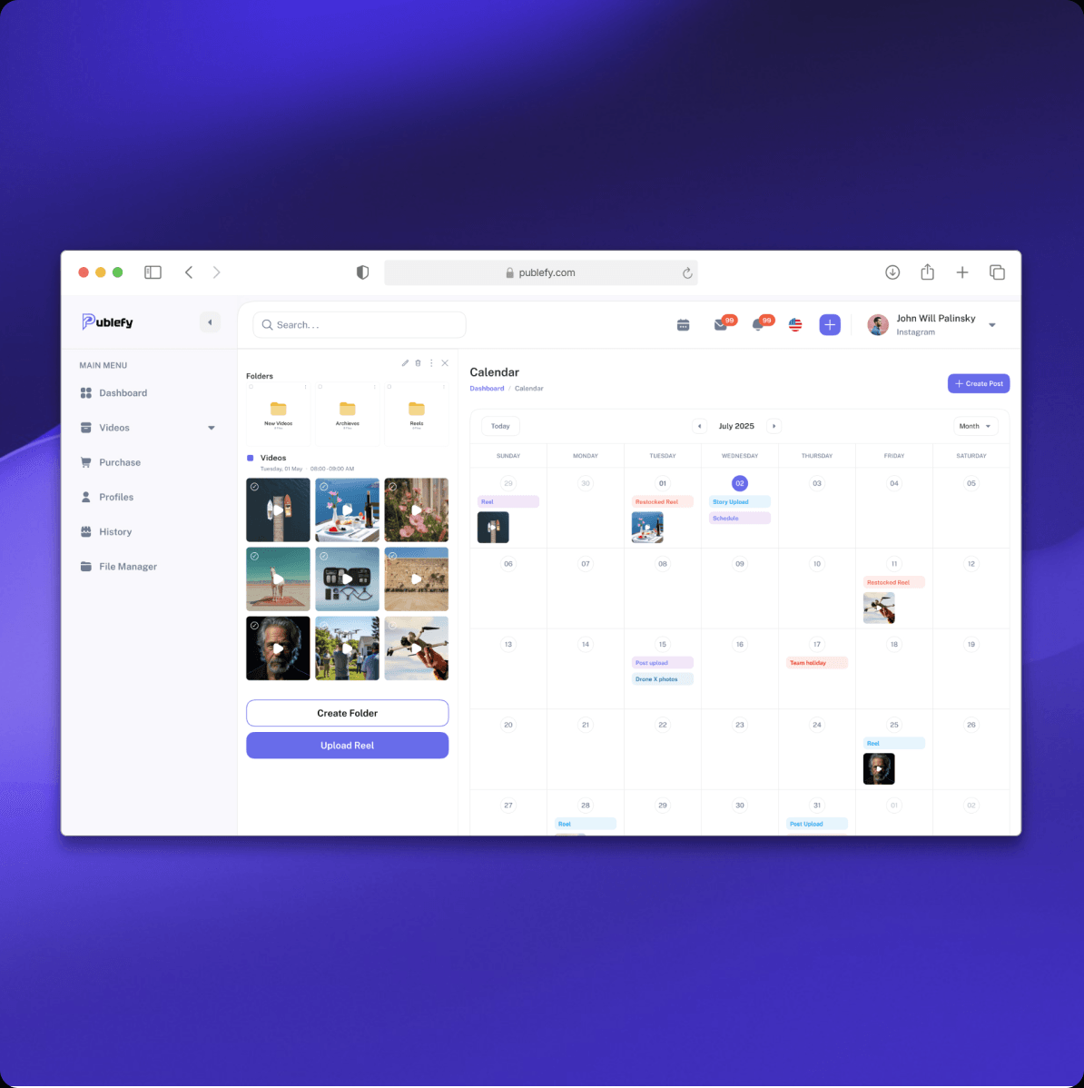 Publefy — AI Social Content Platform - Hero Image