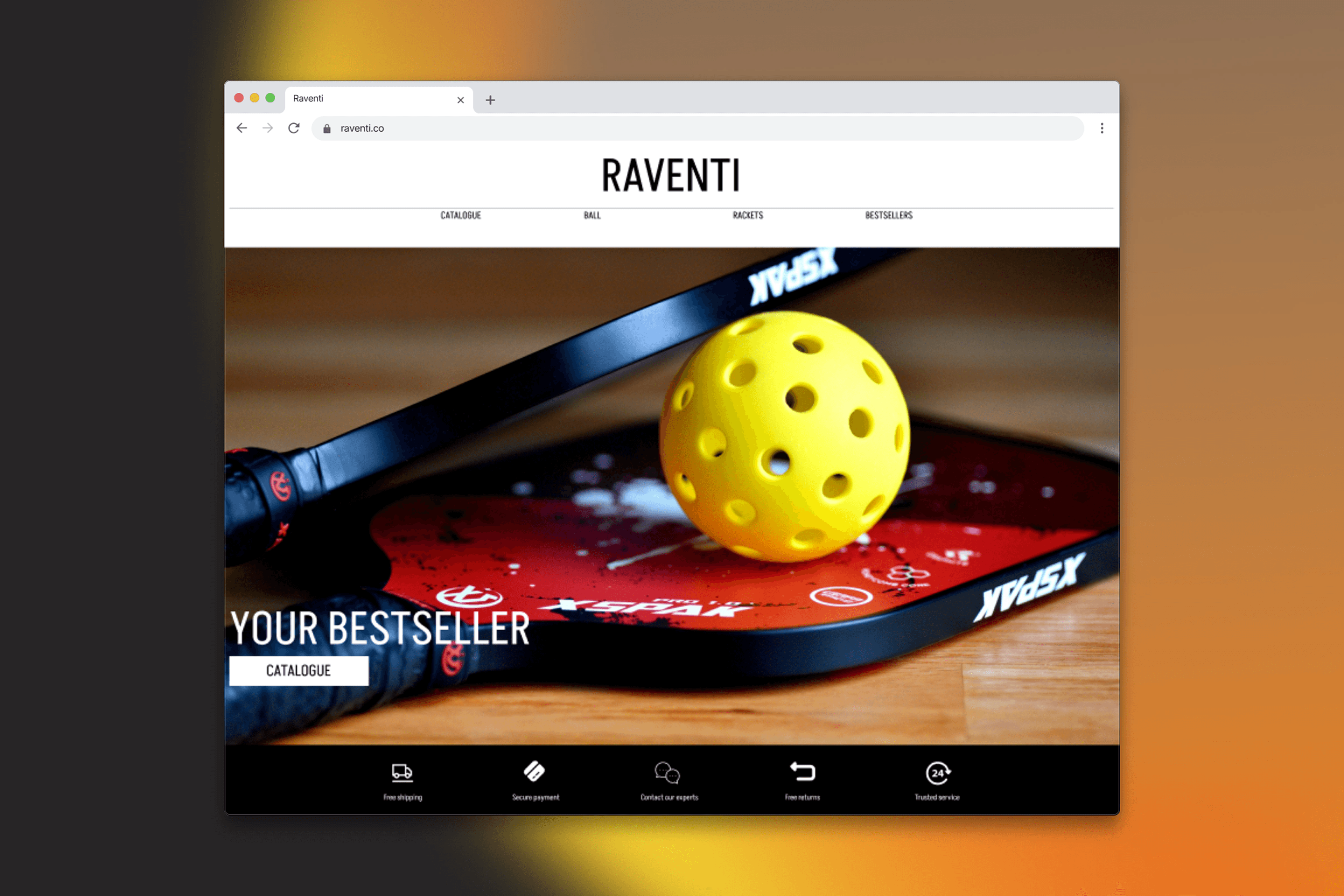Premium E-Commerce Build for RAVENTI Sports - Hero Image