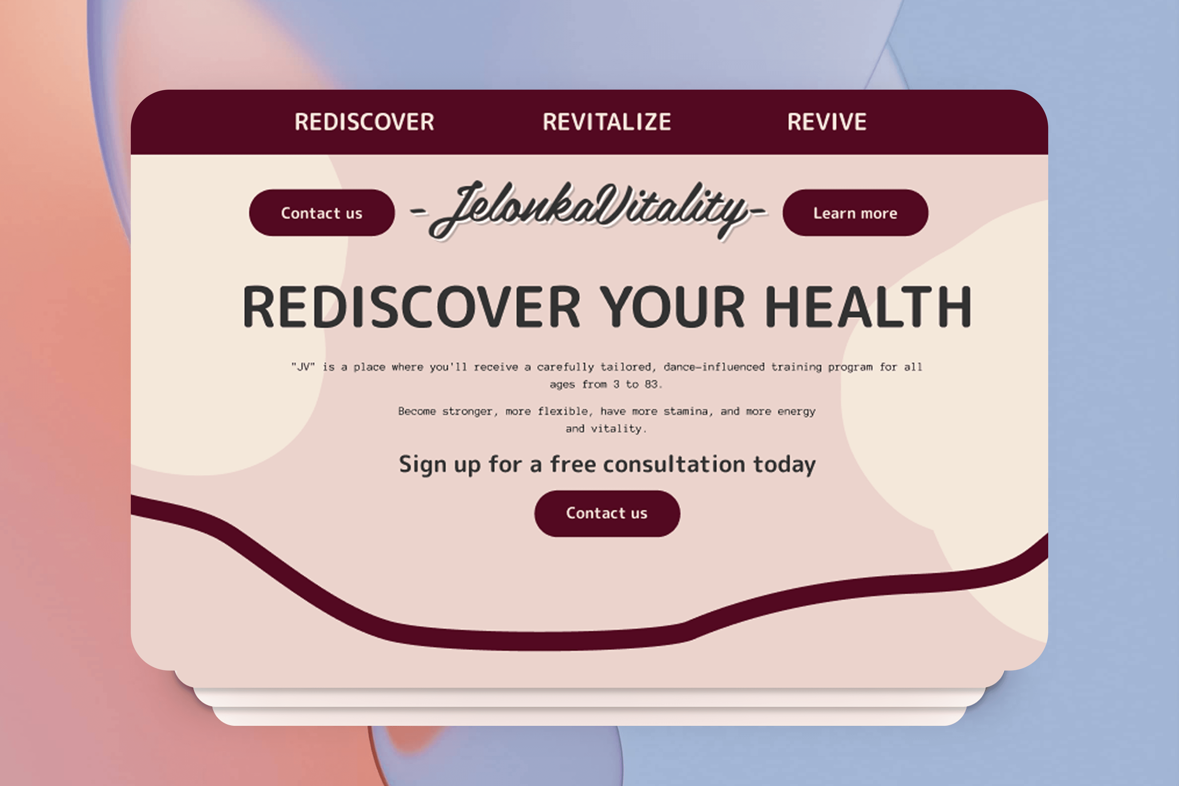 Web App Development for Fitness Studio - Hero Image