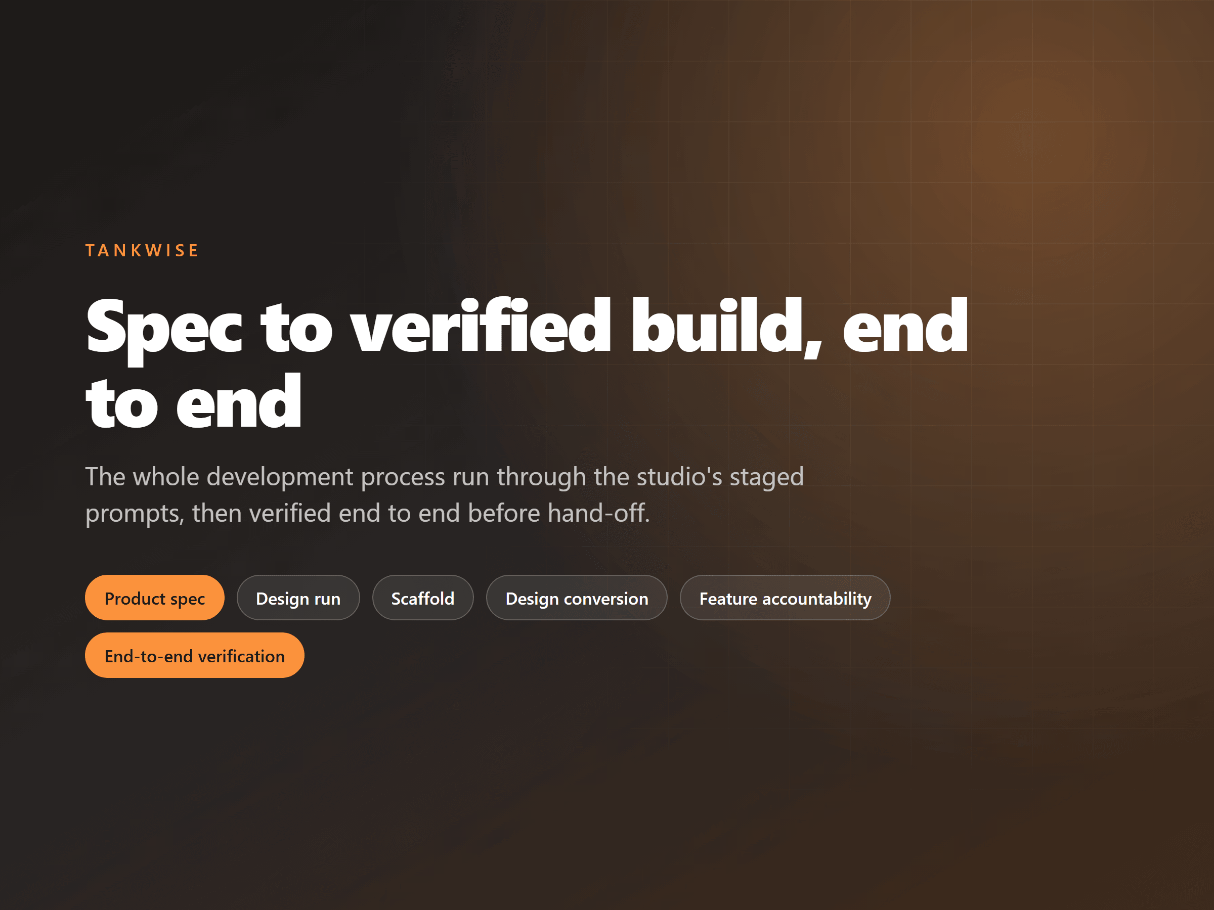 Where it started: spec to verified build, end to end