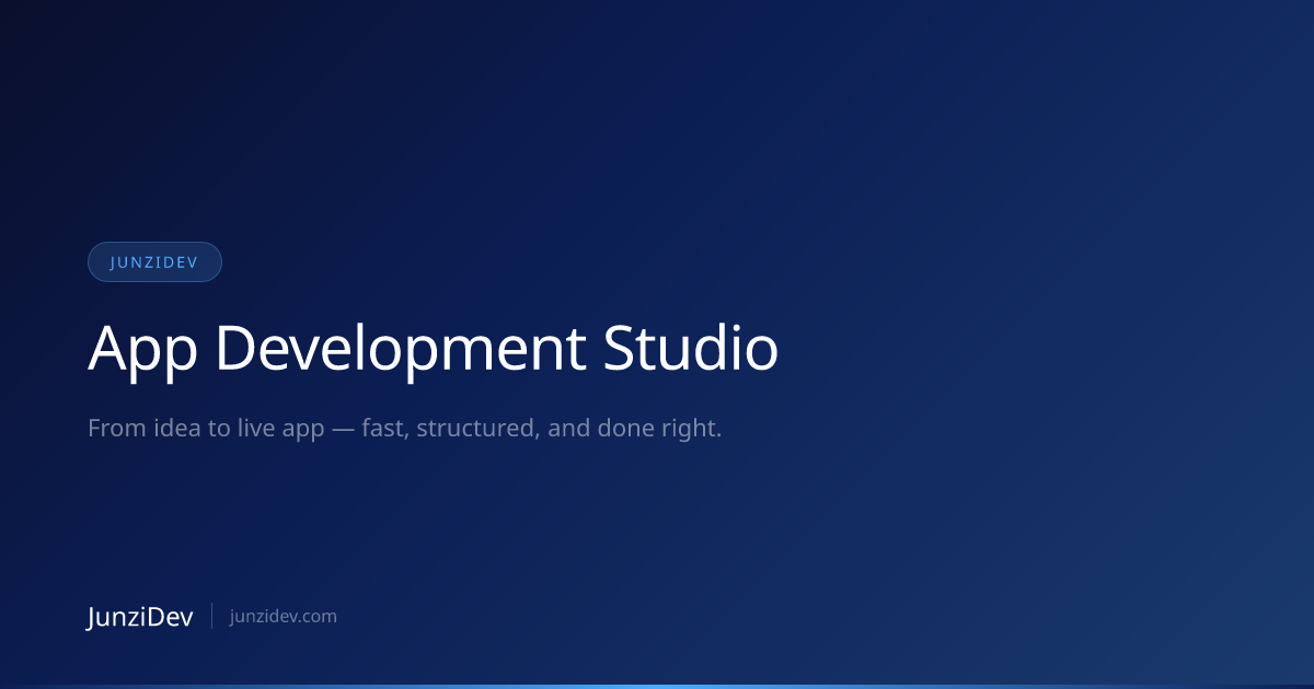 JunziDev – App Development Studio for Startups & Founders